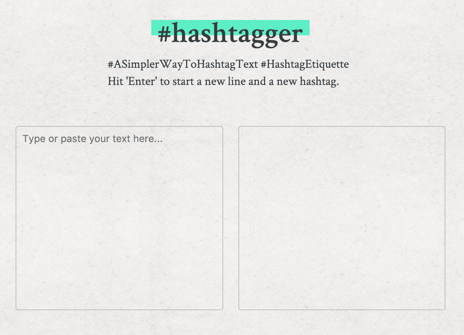 Hashtagger Screenshot
