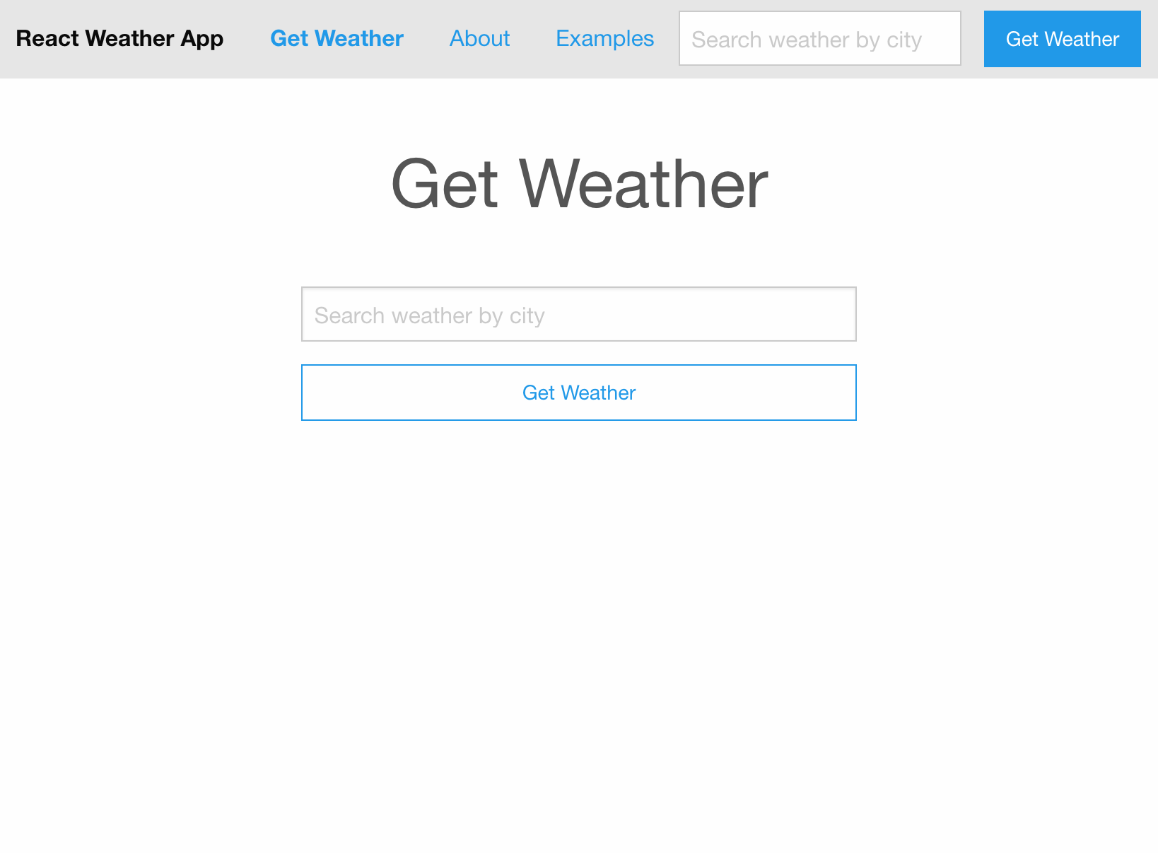 React Weather Screenshot