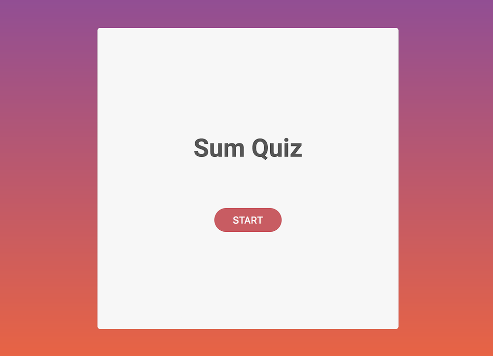 Sum Quiz Screenshot